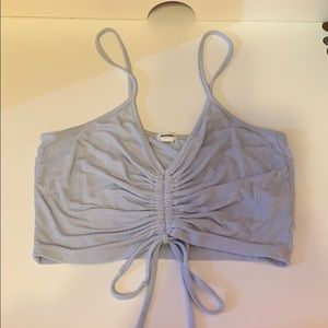 light blue pinched tank